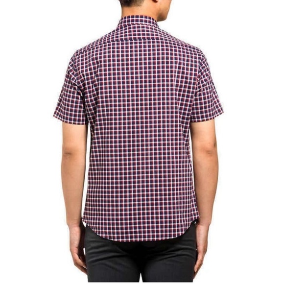 Lucky Brand Men's Short Sleeve Red Plaid Shirt Size XL(17-17 1/2) - Picture 5 of 9